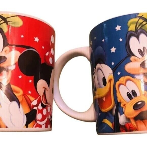 Mug Set Disney Jerry Leigh #1 Grandma & Grandpa Ceramic Coffee Mickey & Friends - Picture 7 of 12